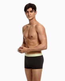 COTTON STRETCH 低腰貼身短版四角褲（3 件組）, BLACK W CLEMATIS WB/BLACK W GREY HTR WB/, hi-res