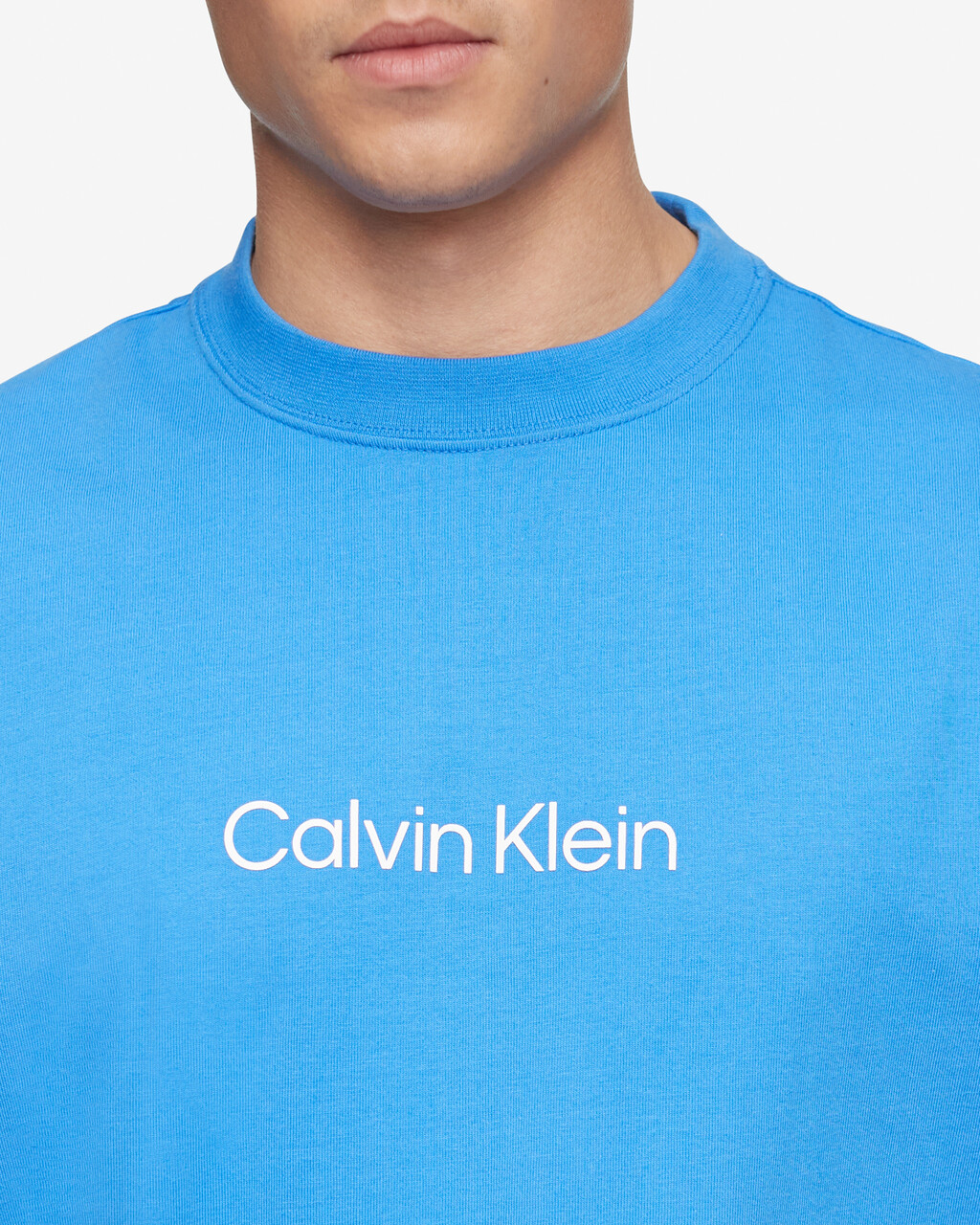 Calvin Logo 圓領上衣, PALACE BLUE-400, hi-res