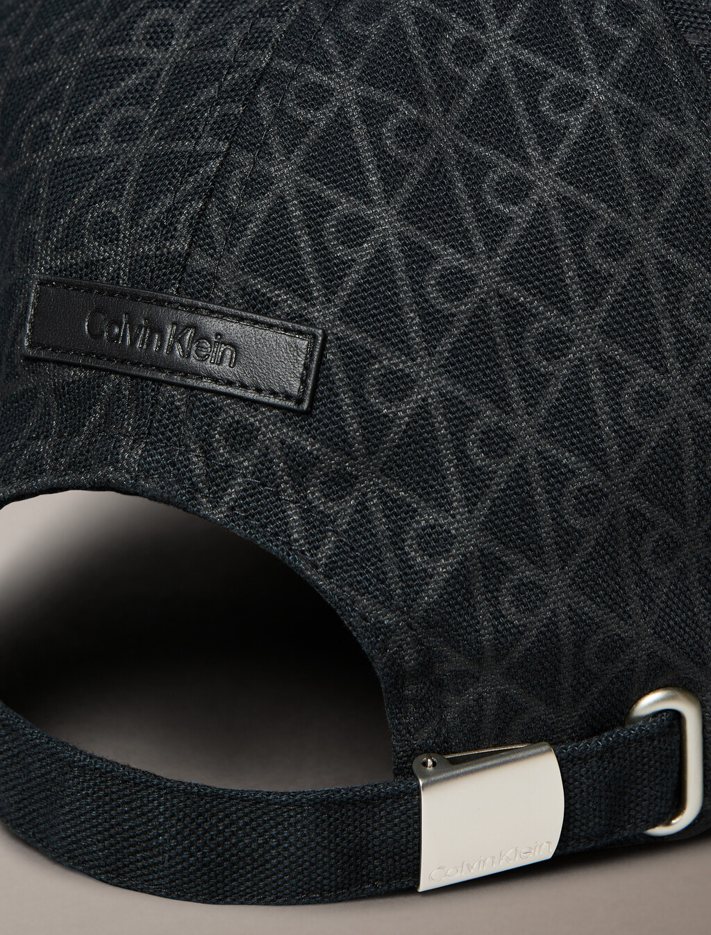 Allover Monogram Logo Baseball Cap, Charcoal AOP, hi-res