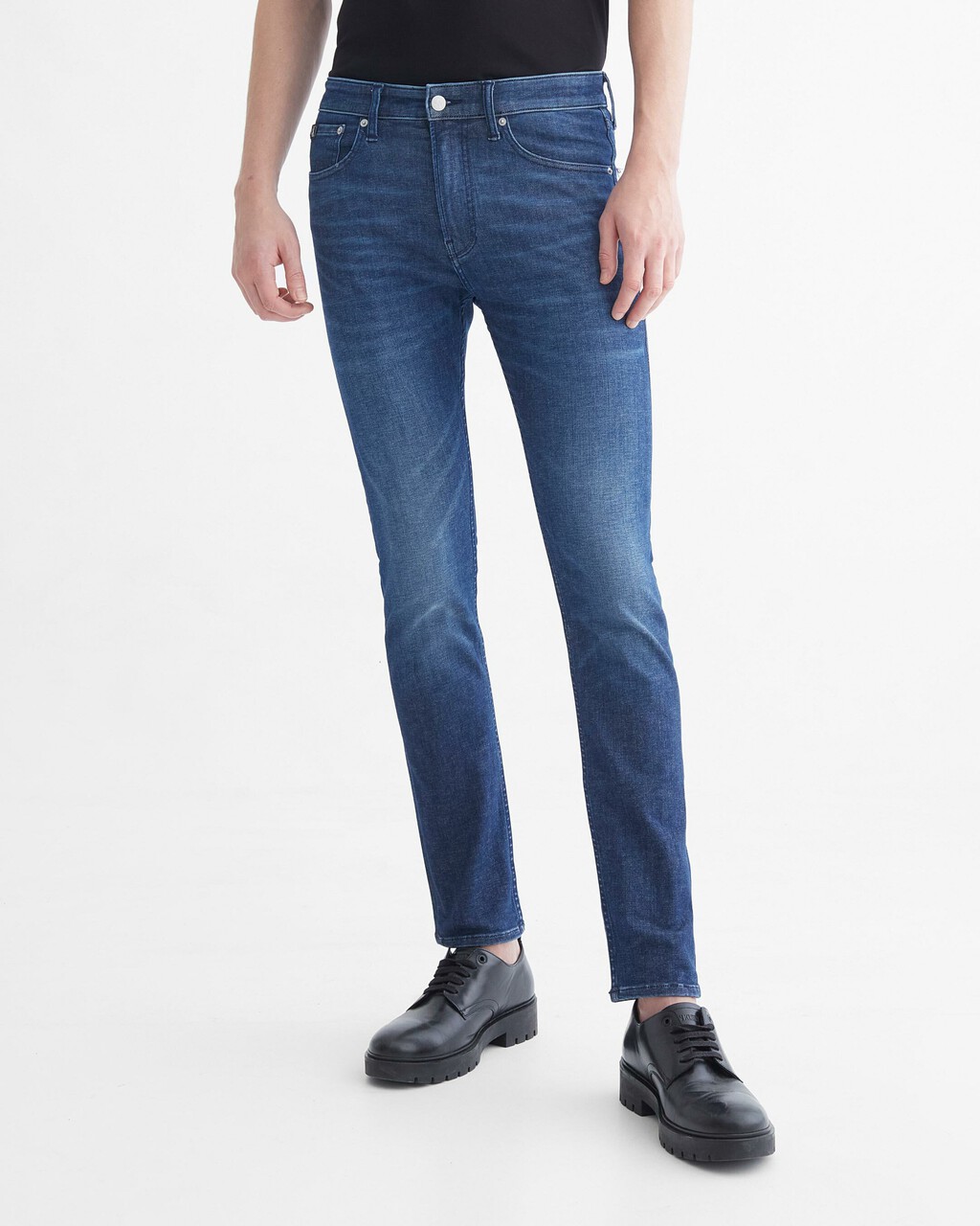 Forever Stretch Skinny Jeans, Dark Blue Back, hi-res