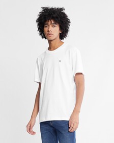 Badge Logo Crew Neck Tee, Bright White, hi-res