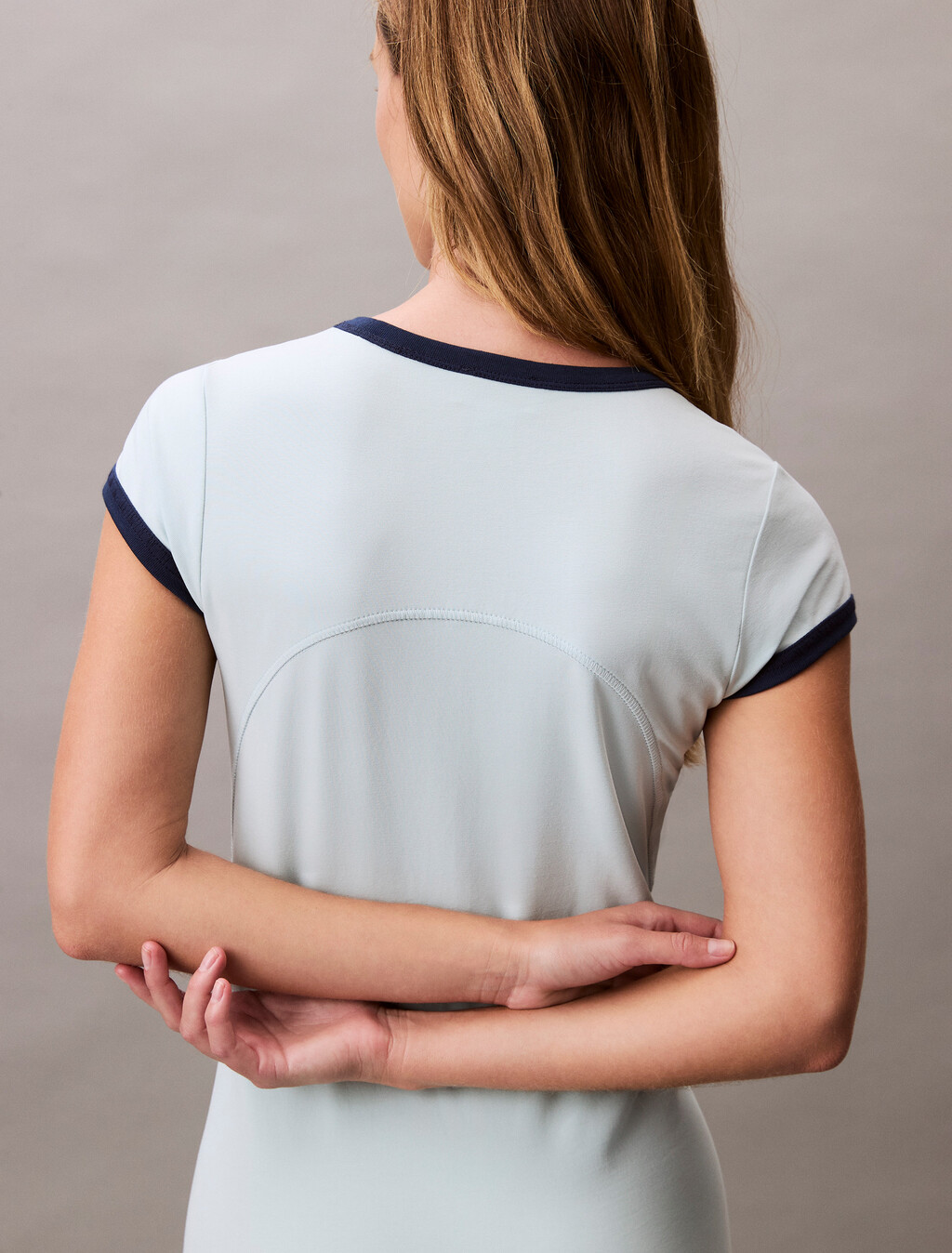 Calvin Klein Logo T-shirt Dress, Cooling Oasis, hi-res