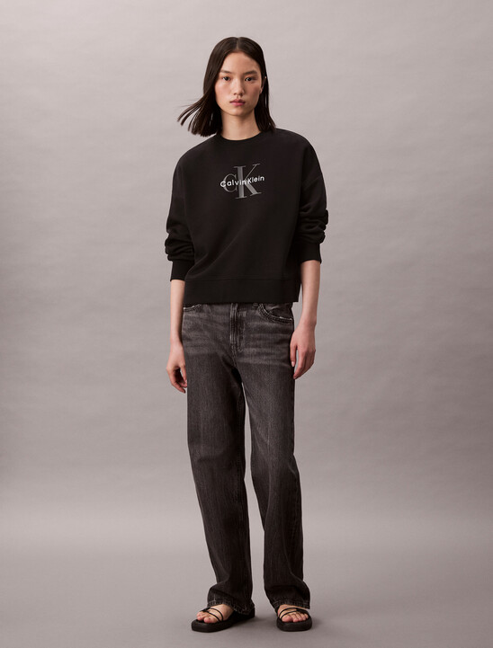Monogram Relaxed Long Sleeve Sweatshirt