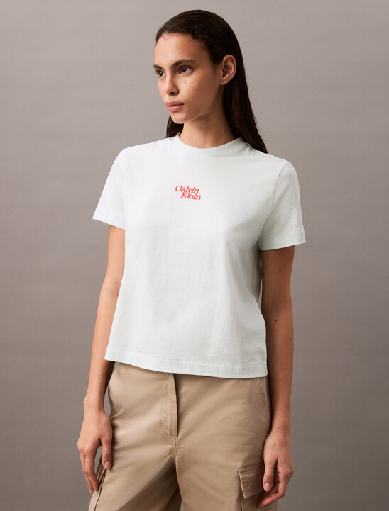 Flocked Logo Crewneck Tee