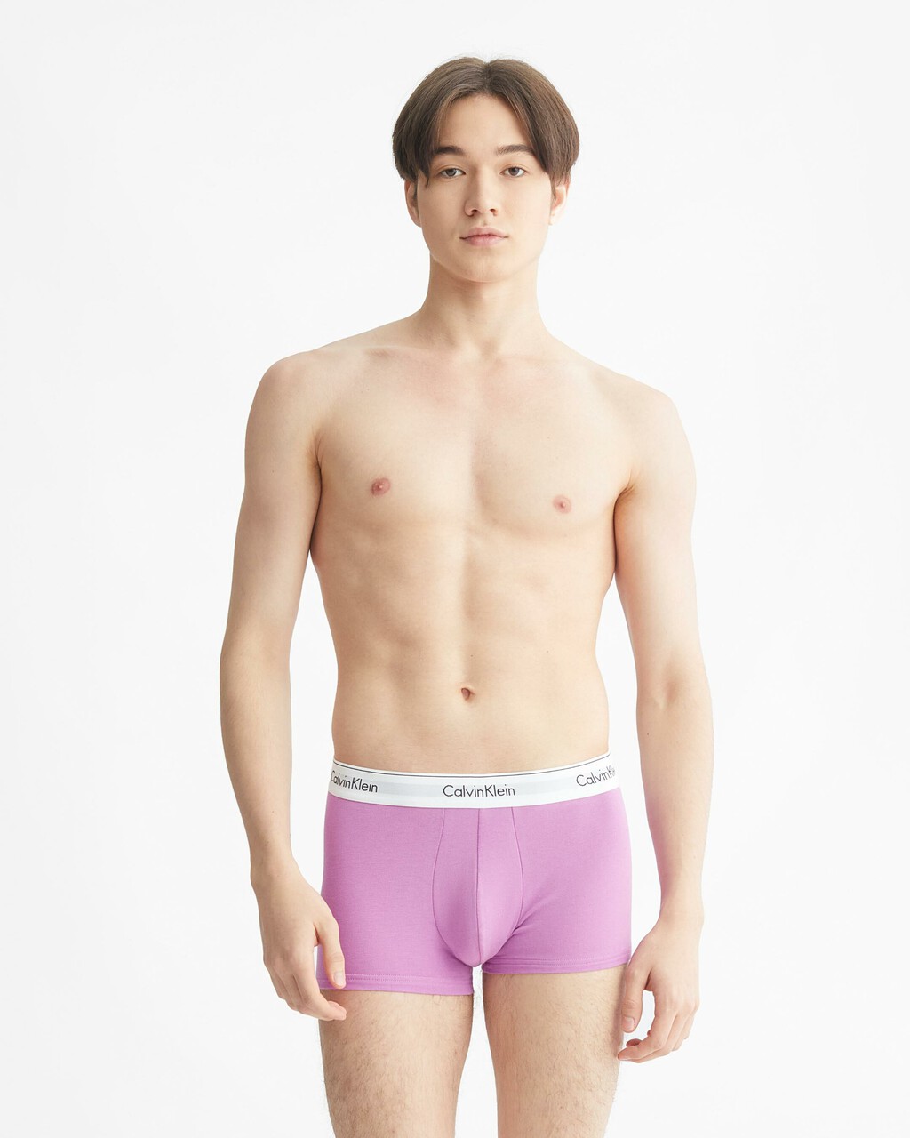 MODERN COTTON STRETCH TRUNKS 2 PACK, Midnight Navy/Iris Orchid, hi-res