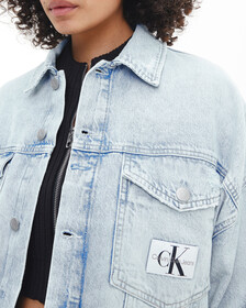OVERSIZED CROPPED DENIM JACKET, Denim Light, hi-res