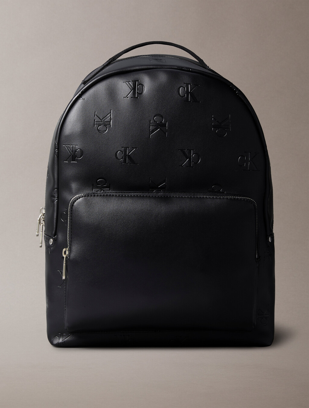 Embossed Monogram Backpack, Black, hi-res