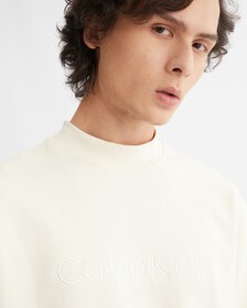 UNISEX RELAXED COTTON TERRY SWEATSHIRT, Ivory, hi-res