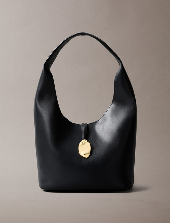 Stone Lock Slouchy Small Shoulder Bag