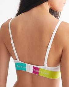 MODERN COTTON PRIDE 三角胸圍, White, hi-res