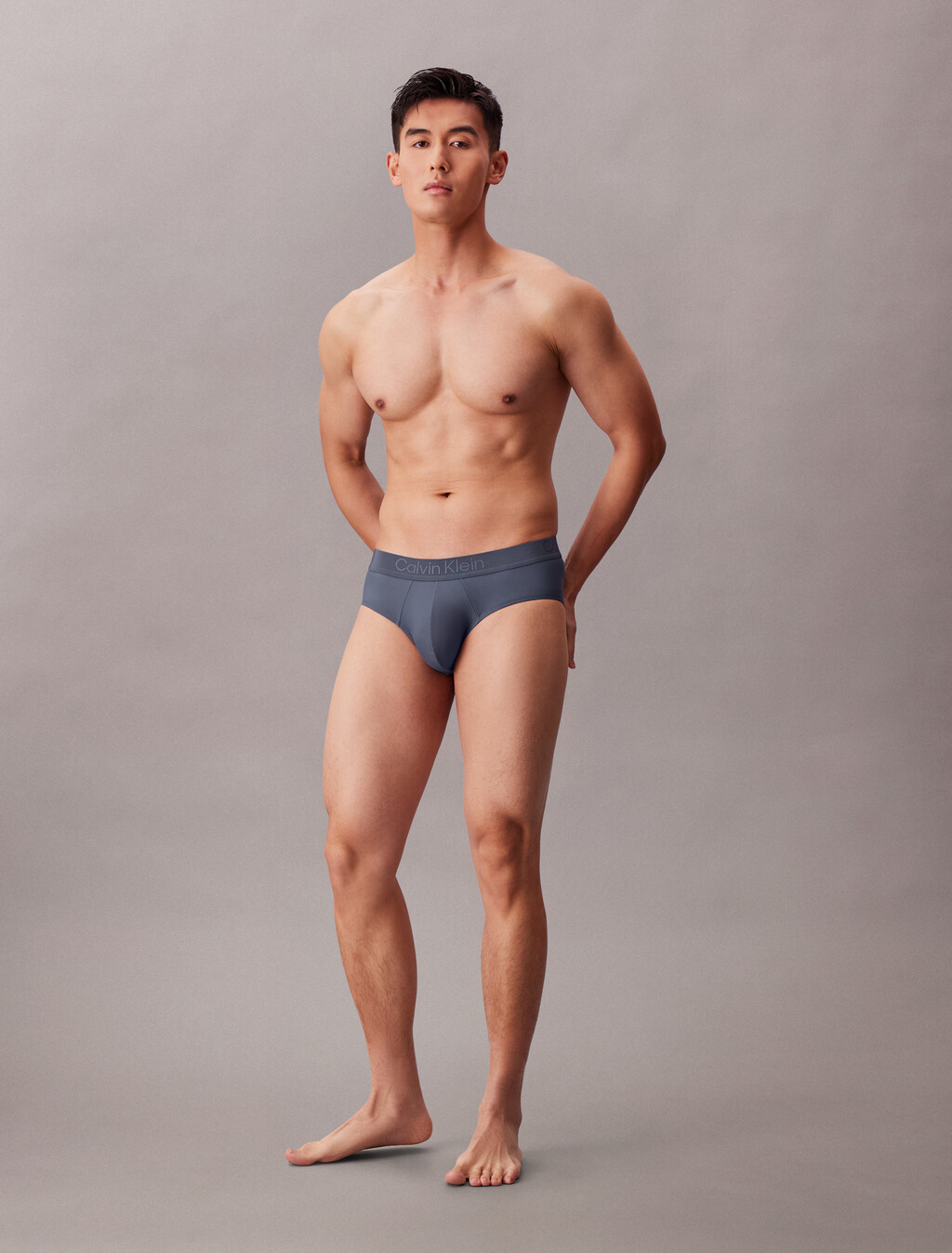 CK Black Microfiber Hip Brief, Bank Blue, hi-res