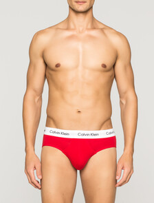 3 Pack Hip Briefs, Multi White/ Pyro Blue/Red Ginger, hi-res