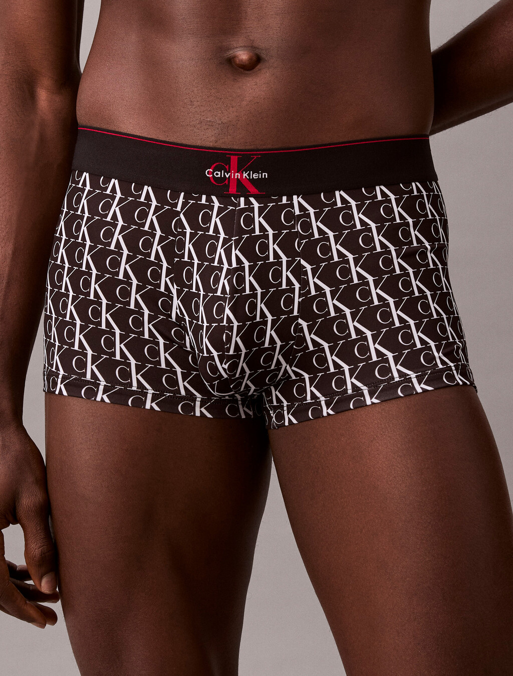 Monogram 圖案低腰平口內褲, STEPPING LOGO BLACK, hi-res