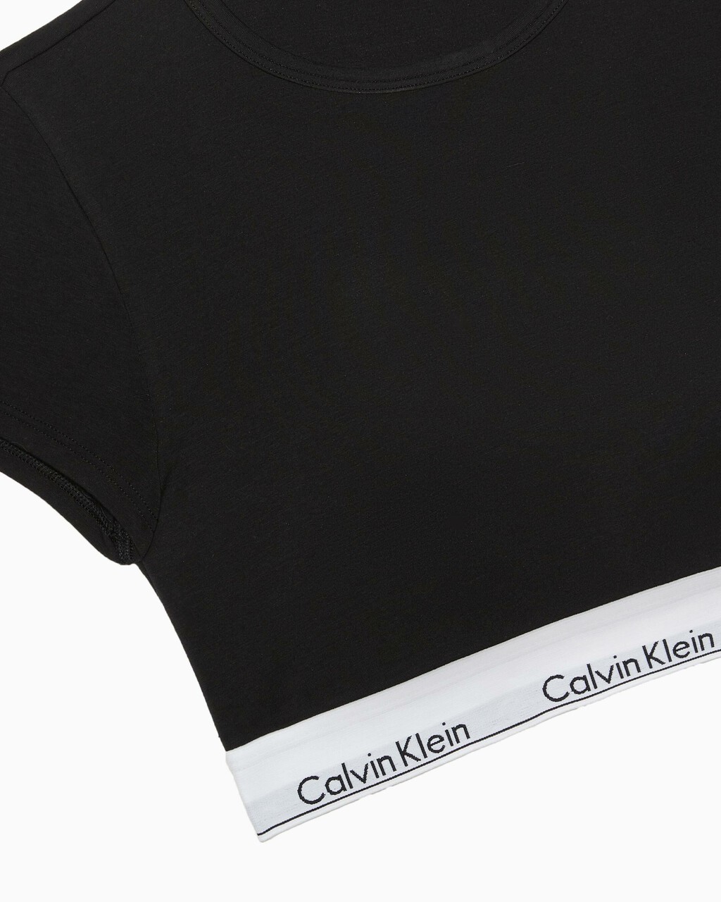 Modern Cotton T-Shirt Bralette, black