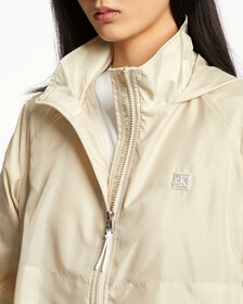 FITTED WAIST ZIP UP JACKET, Eggshell, hi-res