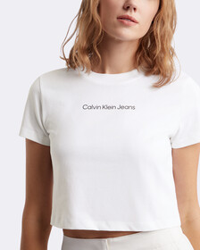 短版標誌 T 恤, Bright White, hi-res
