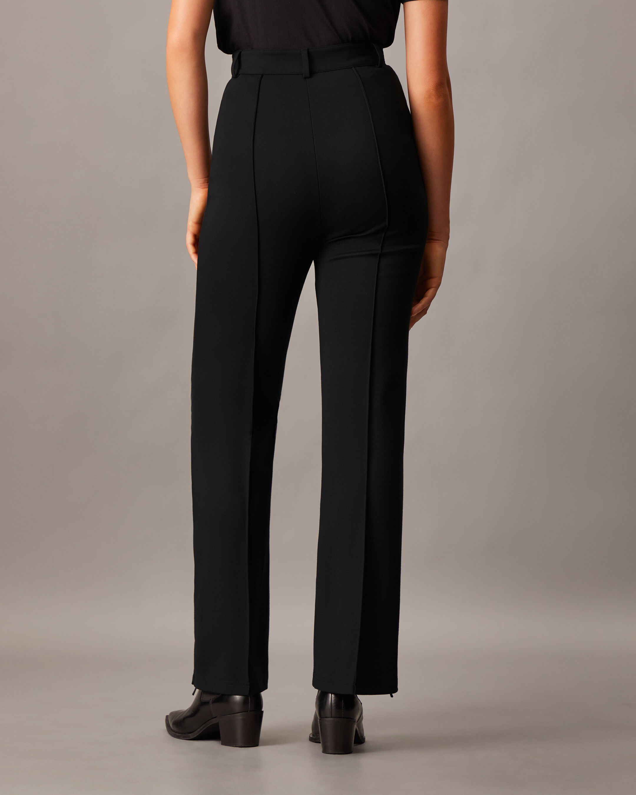 High Rise Flare Milano Pants | black | Calvin Klein Hong Kong