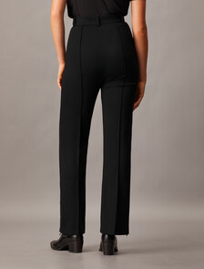 High Rise Flare Milano Pants, Ck Black, hi-res