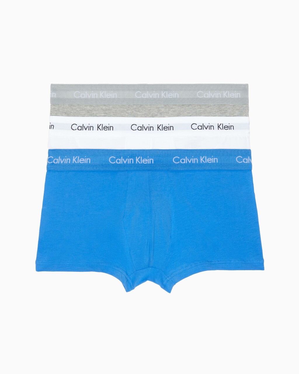 Cotton Stretch 低腰貼身短版四角褲（3 件組）, B10 Grey Heather/Classic White/Palace Bl, hi-res