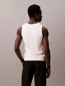 Cotton Silk Tank Top, Snow White, hi-res
