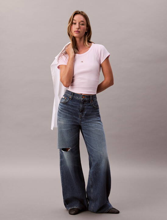 Cotton Stretch Rib Baby Tee