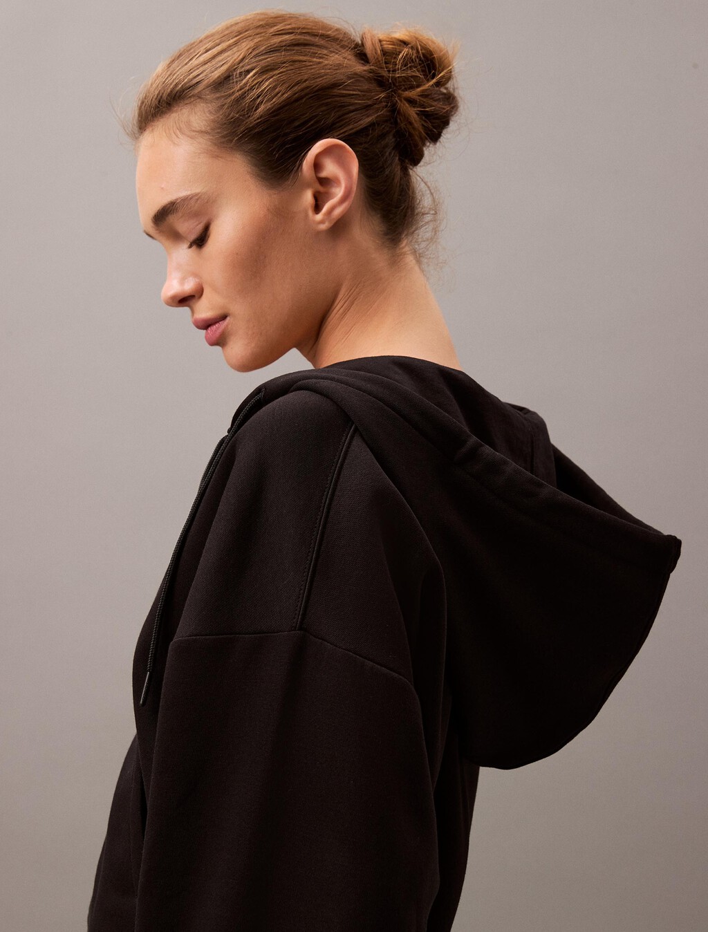 Archive Logo Zip Up Hoodie, Black, hi-res