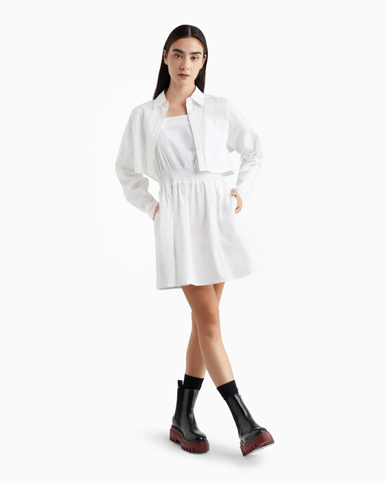 Modern Metals Shirt Dress With Logo Charm