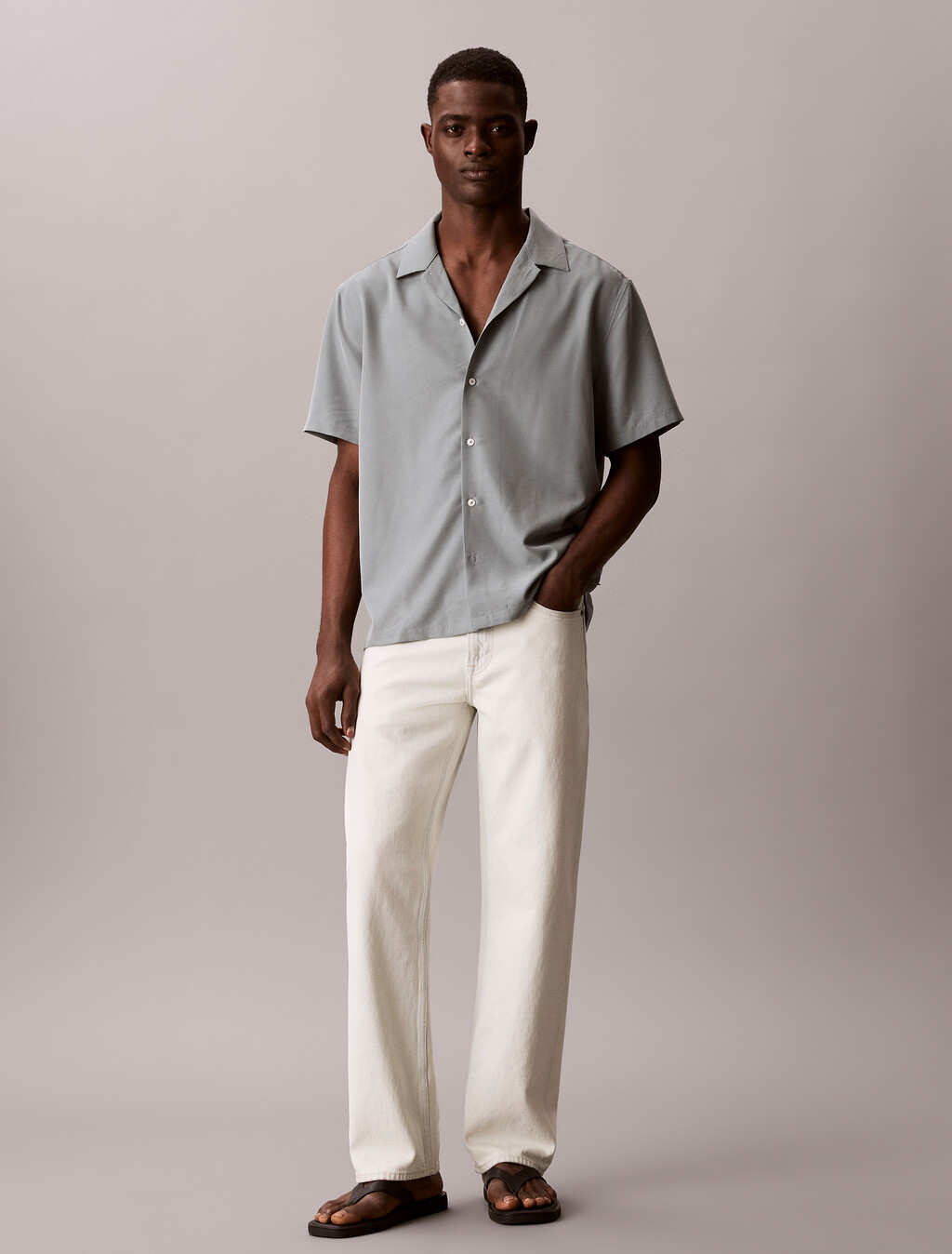 Soft Modal Short Sleeve Shirt, Frosted Spruce, hi-res