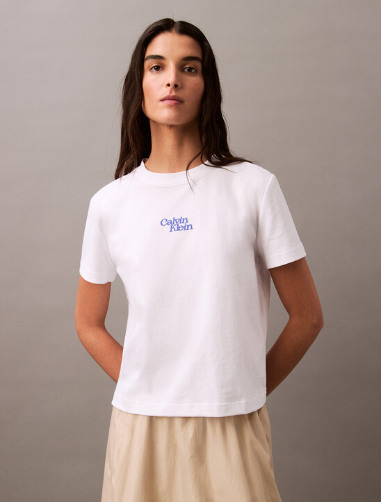 Flocked Logo Crewneck Tee