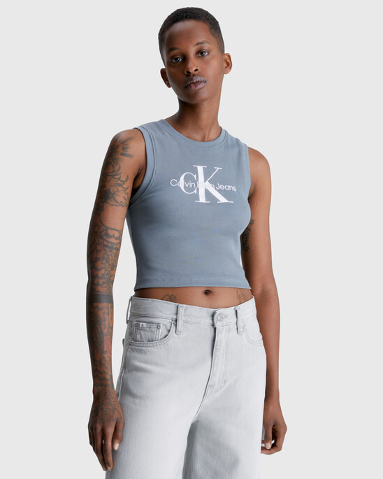 CROPPED MONOGRAM TANK TOP