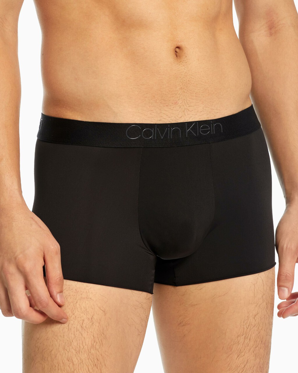 CK Black Raw Cut Recycle Low Rise Trunk, Black, hi-res