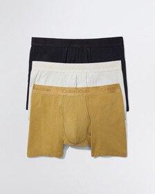 Cotton Standards 貼身四角褲 3 件組, BLACK BEAUTY OLIVE BONE WHITE, hi-res