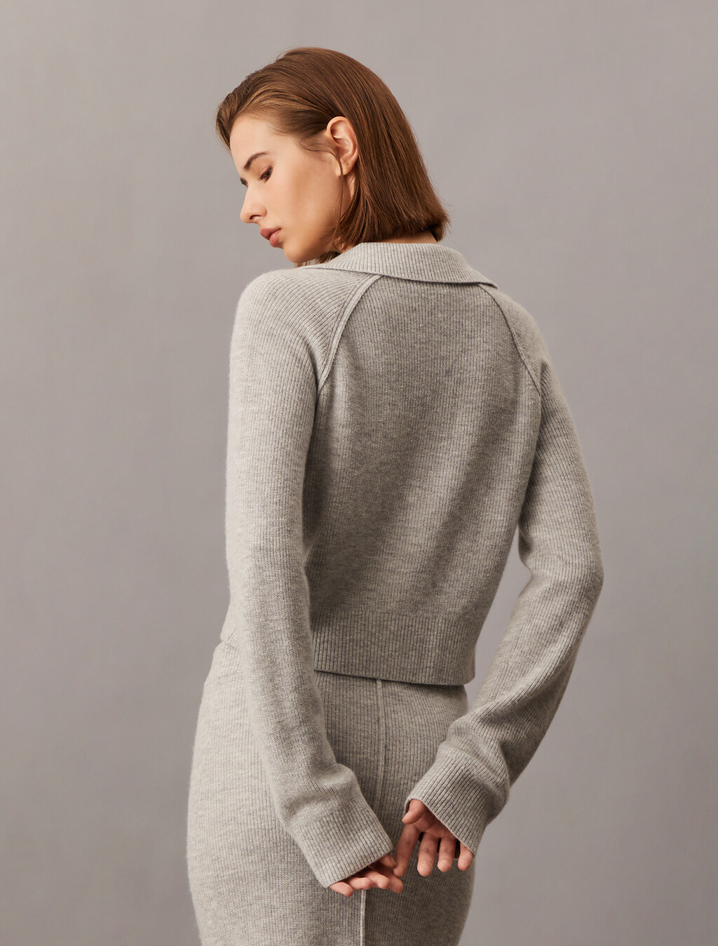Button Up Cardigan, Light Grey Heather, hi-res
