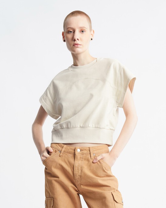 Feminine Seaming Cropped Top