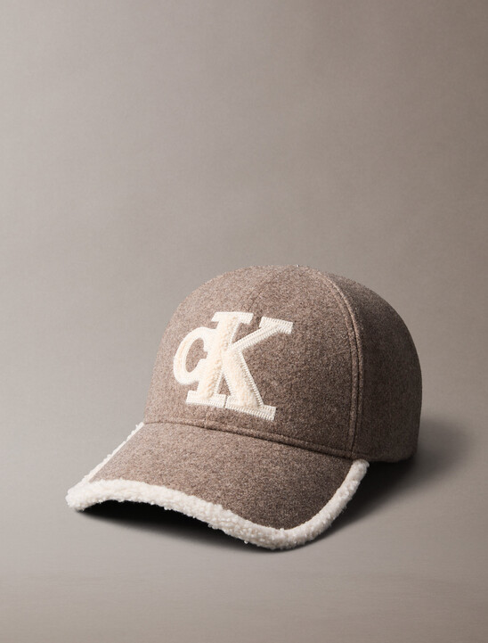 Sherpa Teddy and Felt Monogram Cap