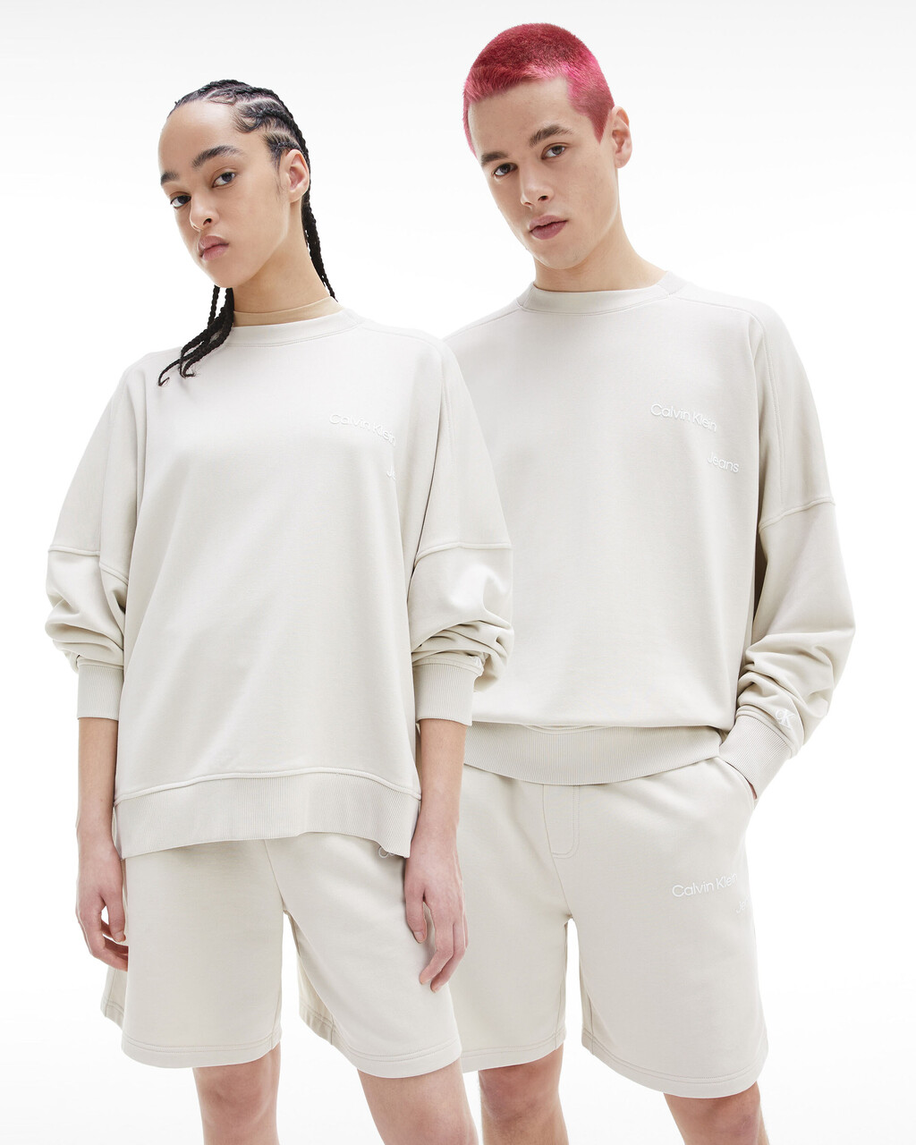 Gender Fluid Disrupted Logo 運動上衣, Eggshell, hi-res