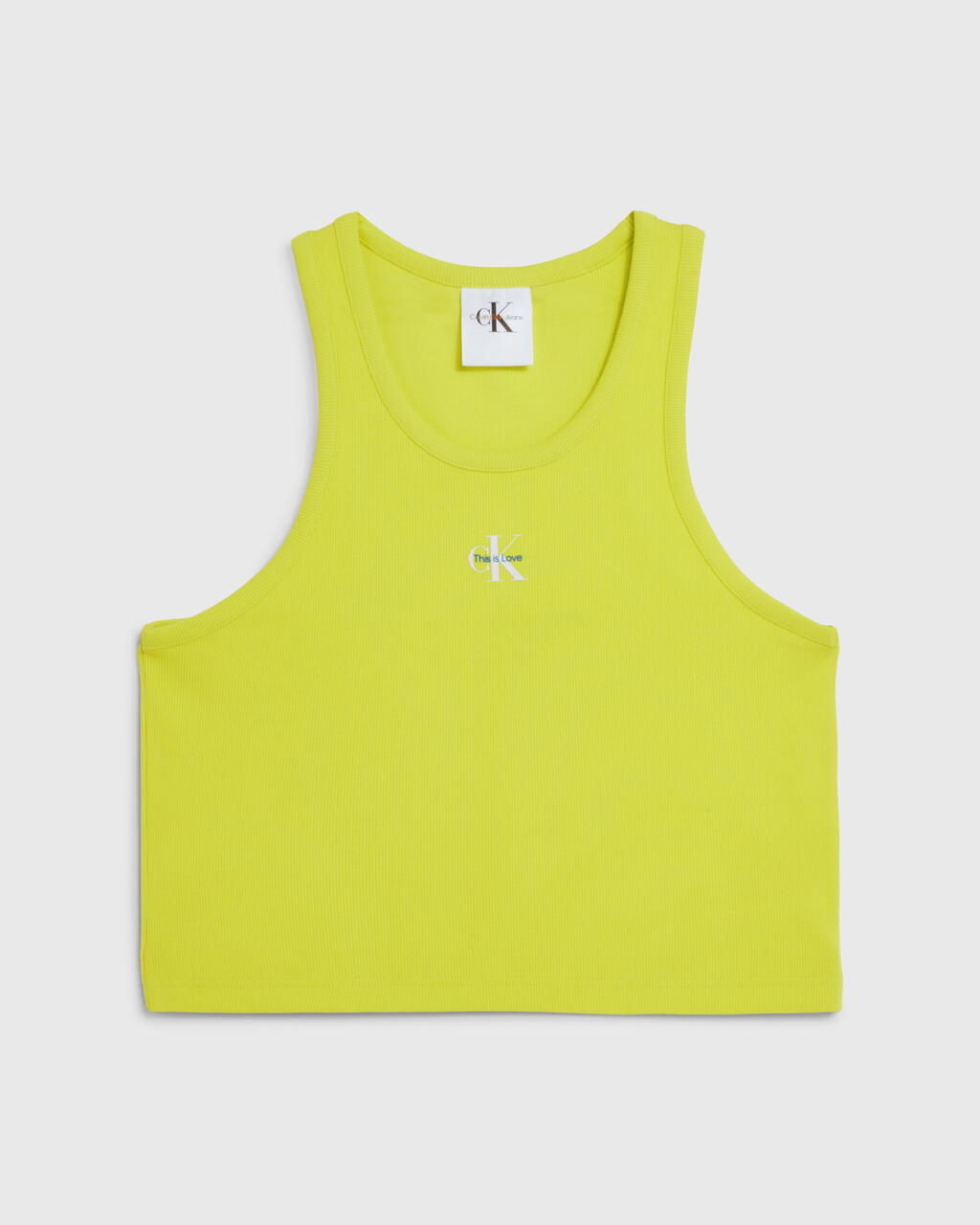 Pride Capsule Rib Knit Tank Top, Lemon Lime, hi-res