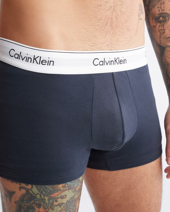 Calvin Klein Modern Cotton 彈力貼身短版四角褲（2 件組）