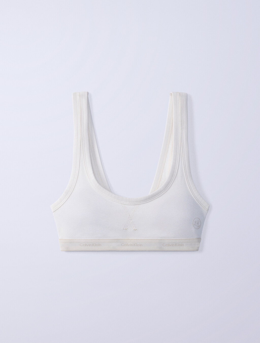 Jung Kook for Calvin Klein Heritage Cotton Lightly Lined Bralette, Tofu, hi-res