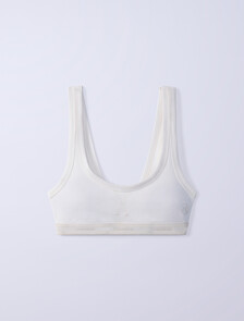 Jung Kook for Calvin Klein Heritage Cotton Lightly Lined Bralette, Tofu, hi-res