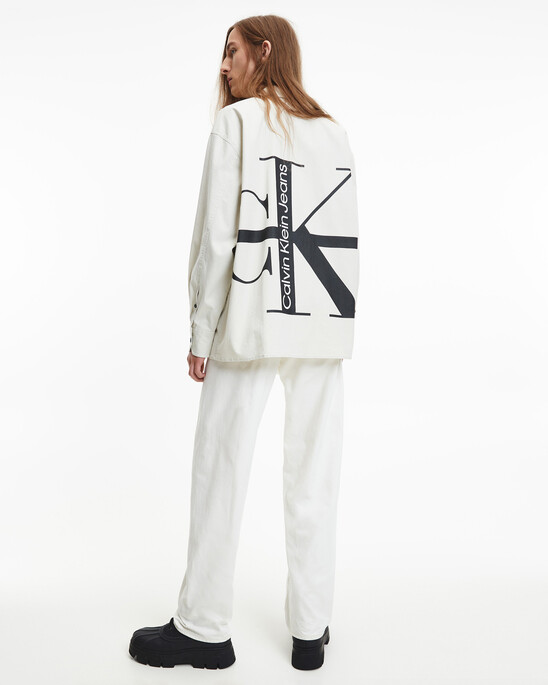 BLACK ARCHIVAL STRIKETHROUGH MONOGRAM SHIRT