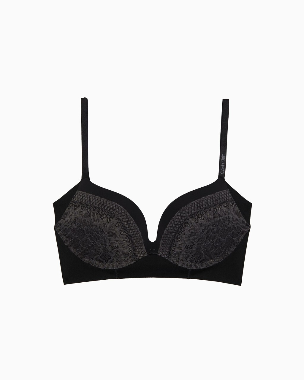 Calvin Klein Adult PUSH UP PLUNGE Bra, BLACK, 0C30 