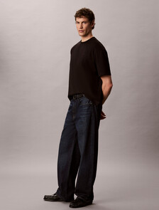 Cooling Relaxed Back Monogram Tee, Black, hi-res