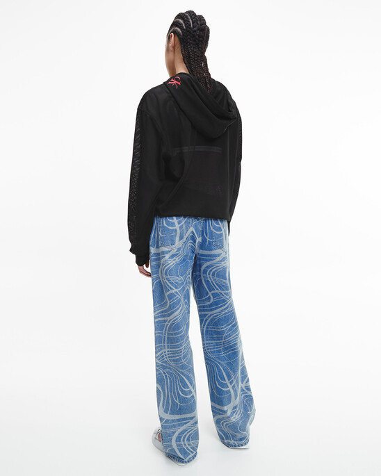 CK ONE GENDERLESS MESH HOODIE