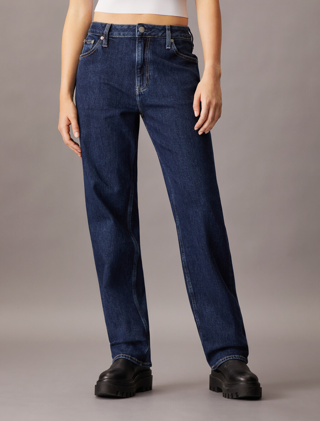 90 年代深色直筒牛仔褲, Denim Dark, hi-res