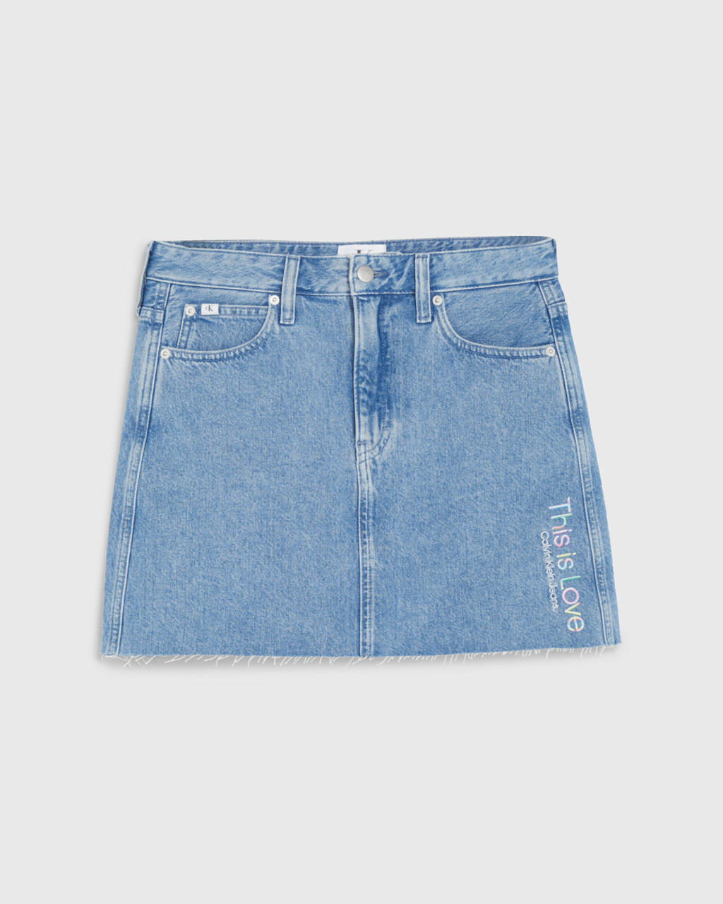 Pride Denim Micro Mini Skirt, Denim Light, hi-res