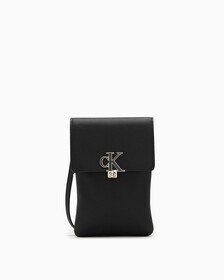 MINIMAL MONOGRAM CROSSBODY BAG, BLACK, hi-res