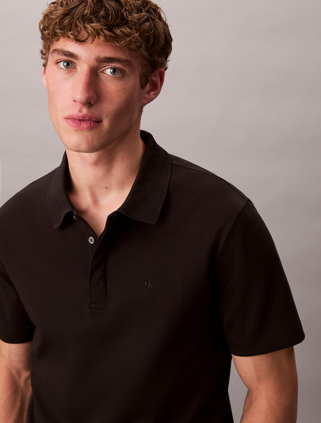 高級棉質 Polo 衫, Black, hi-res