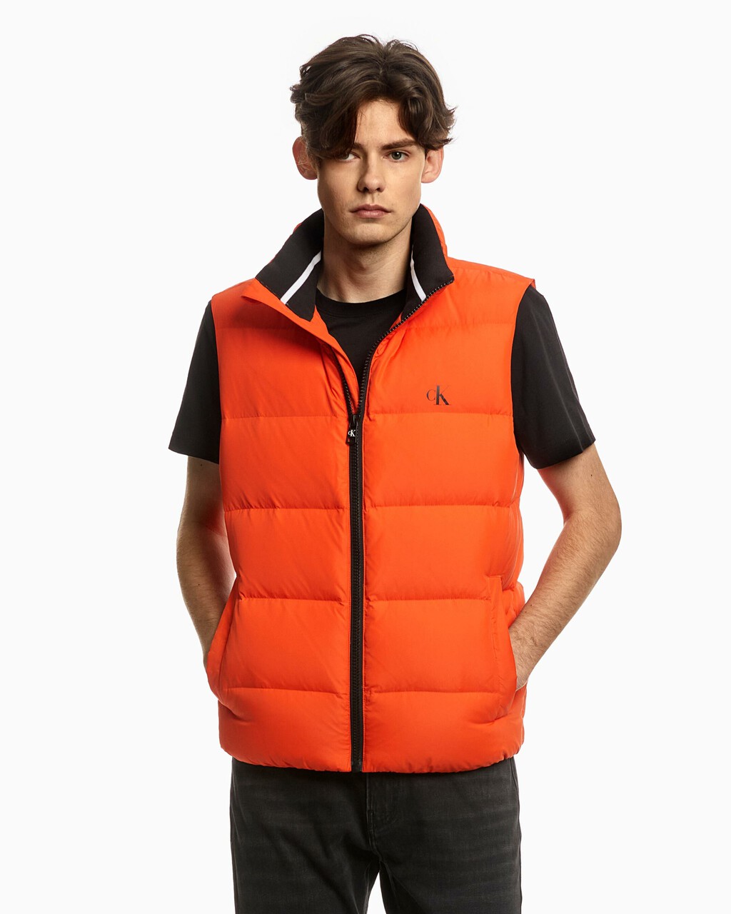 Introducir 44+ imagen calvin klein jacket vest