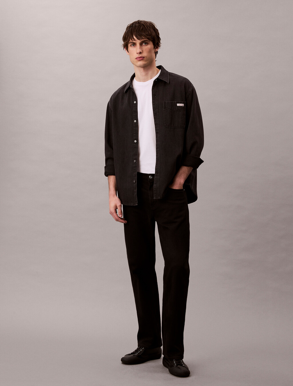 Classic Black Overshirt, 205 BLACK, hi-res